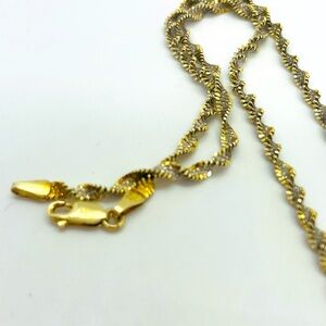 Sterling silver gold overlay twist necklace